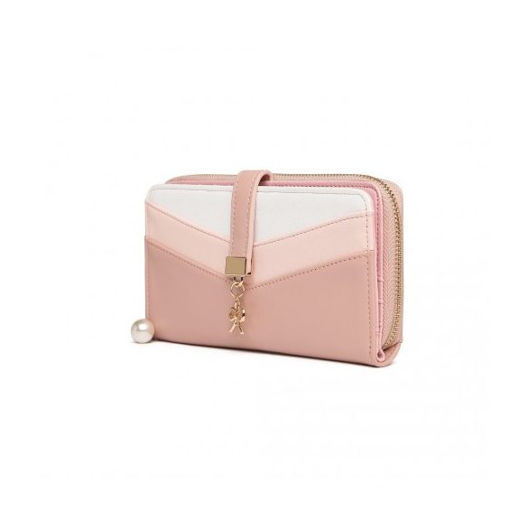 Miss Lulu London LP2215 - Gemischte szín Női Lederoptik pénztárca rózsaszín