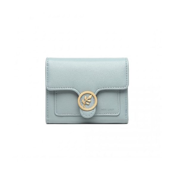 Miss Lulu London LP2336 - -bőr Blattförmig Kerek Kapcsoló Brieftasche kék
