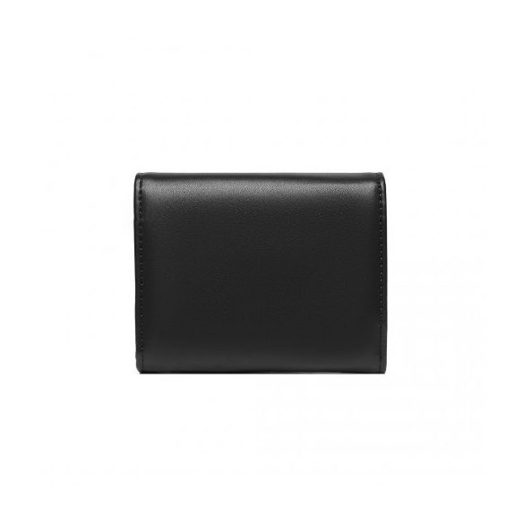 Miss Lulu London LP2336 - -bőr Blattförmig Kerek Kapcsoló Brieftasche fekete