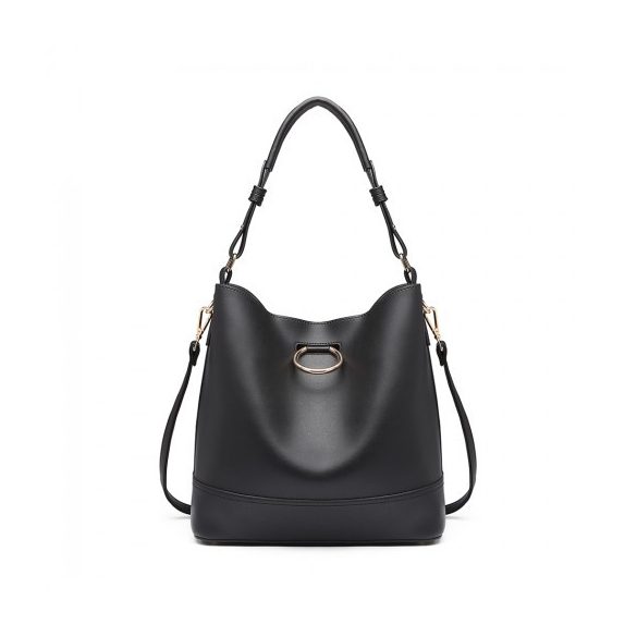 Miss Lulu London LT1917 - 2-darabos Bucket bevásárló táska szett fekete