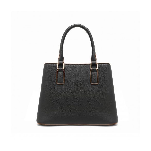 Miss Lulu London LT2352 - Modern Eleganz -bőr női bevásárló táska fekete és barna