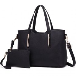 Miss Lulu London S1719 - bőr táska & pénztárca fekete