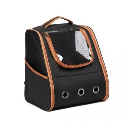   Miss Lulu London S2229 - Kono Leichter, tragbarer, atmungsaktiver, faltbarer Haustier-hátizsák fekete és barna