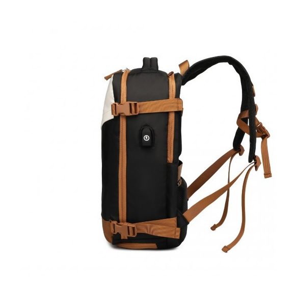 Miss Lulu London S2362 - Wasserabweisend Funktionell hátizsák Schuhfach és USB-Ladeanschluss fekete