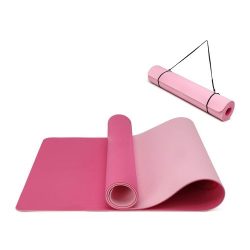   Miss Lulu London Yoga-1 - Kono TPE rutschfeste klasszikus Yogamatte Pflaume és rózsaszín