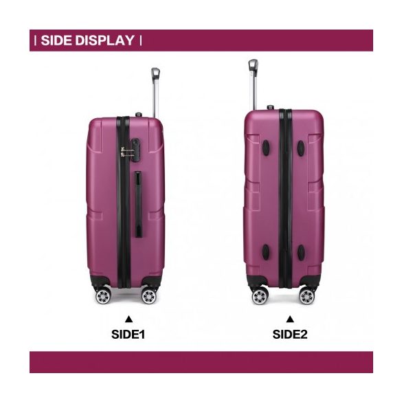Miss Lulu London K1772-2L - Kono bőrönd 24-Zoll-Verbandeffekt Lila