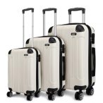   Miss Lulu London K1777L - Kono 19-24-28 Zoll ABS bőrönd 3-darabos szett-Gepäck bézs