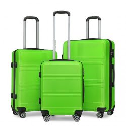   Miss Lulu London K1871-1L - Kono ABS Geformtes horizontales Design 3-darabos bőrönd szett zöld