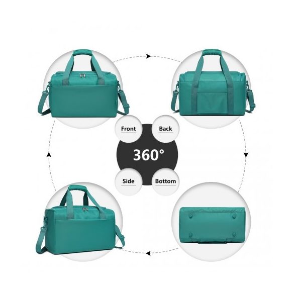 Miss Lulu London K1871-1L+EA2321 - Kono ABS 20 Zoll Geformtes horizontales Design 2-darabos bőrönd szett Kabinentasche Blaugrün