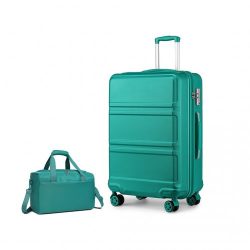   Miss Lulu London K1871-1L+EA2321 - Kono ABS 28 Zoll Geformtes horizontales Design 2-darabos bőrönd szett Kabinentasche Blaugrün
