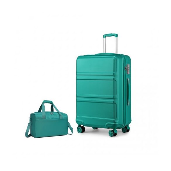Miss Lulu London K1871-1L+EA2321 - Kono ABS 28 Zoll Geformtes horizontales Design 2-darabos bőrönd szett Kabinentasche Blaugrün
