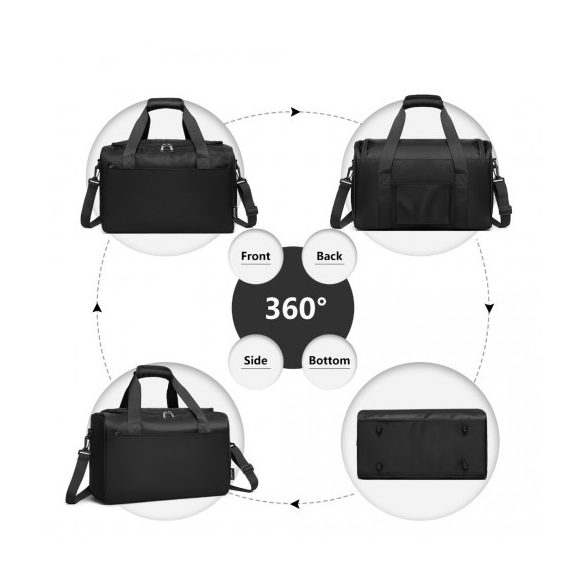 Miss Lulu London K1871-1L+EA2321 - Kono ABS 20 Zoll Geformtes horizontales Design 2-darabos bőrönd szett Kabinentasche fekete
