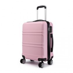   Miss Lulu London K1871-1L - Kono ABS geformtes horizontales Design 20 Zoll kézipoggyász rózsaszín