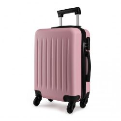   Miss Lulu London K1872L - Kono 24 Zoll ABS-bőrönd 4-Rad-Spinner-bőrönd rózsaszín