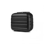   Miss Lulu London K2091L - Kono 14 Zoll több Textur Harte Schale PP bőrönd klasszikus Kollekció fekete