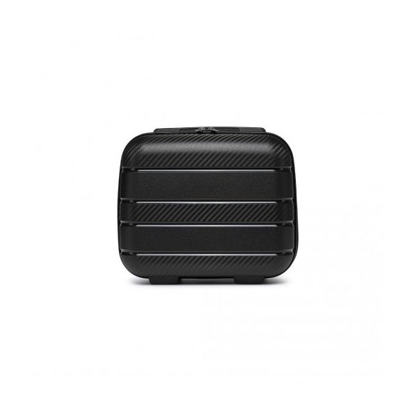 Miss Lulu London K2091L - Kono 14 Zoll több Textur Harte Schale PP bőrönd klasszikus Kollekció fekete