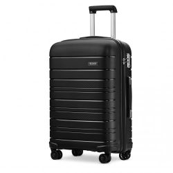   Miss Lulu London K2091L - Kono 20-Zoll-Hartschalen-PP-bőrönd több-Textur klasszikus Collection fekete