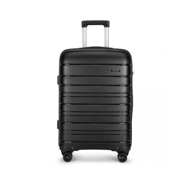 Miss Lulu London K2091L - Kono 20-Zoll-Hartschalen-PP-bőrönd több-Textur klasszikus Collection fekete