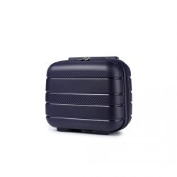   Miss Lulu London K2091L - Kono 14 Zoll több Textur Harte Schale PP bőrönd klasszikus Kollekció Marineblau