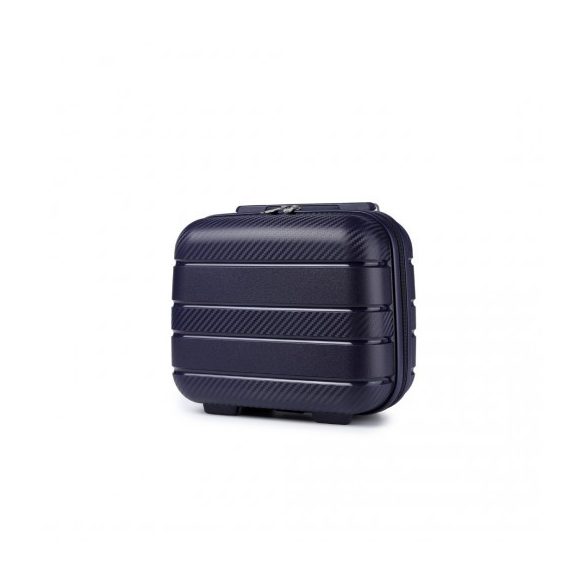 Miss Lulu London K2091L - Kono 14 Zoll több Textur Harte Schale PP bőrönd klasszikus Kollekció Marineblau