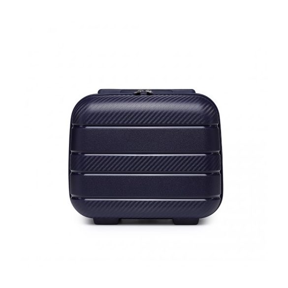 Miss Lulu London K2091L - Kono 14 Zoll több Textur Harte Schale PP bőrönd klasszikus Kollekció Marineblau