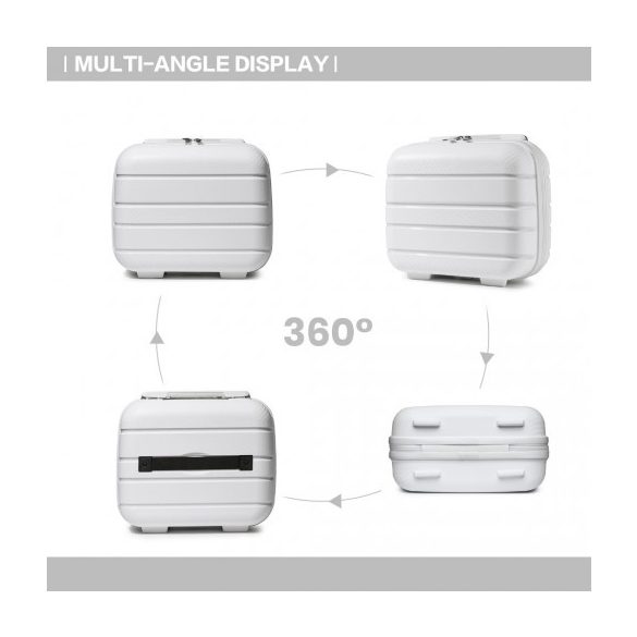 Miss Lulu London K2091L - Kono Mehrere Texturen Harte Schale PP-bőrönd TSA-zár és bőrönd 4er szett klasszikus Kollekció fehér