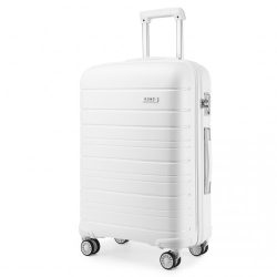   Miss Lulu London K2091L - Kono 20-Zoll-Hartschalen-PP-bőrönd több-Textur klasszikus Collection fehér