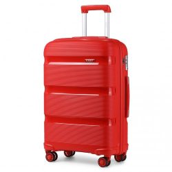   Miss Lulu London K2092L - Kono 24 Zoll világos Hard kagyló PP bőrönd klasszikus Collection Rot