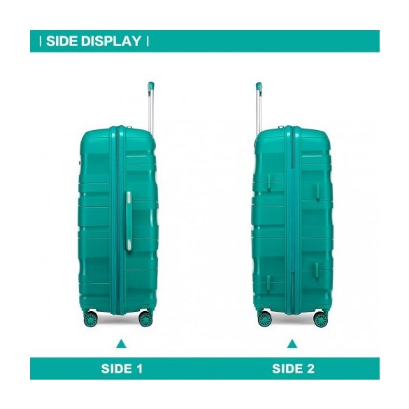 Miss Lulu London K2094L - Kono Leichtes 4-darabos Hartschalen-bőrönd szett Polypropylen TSA-zár és Kosmetikkoffer – kék