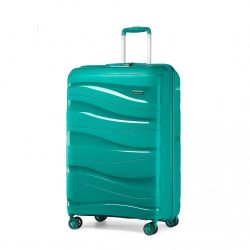   Miss Lulu London K2094L - Kono 20 Zoll könnyű Polypropylen bőrönd TSA-zár kék