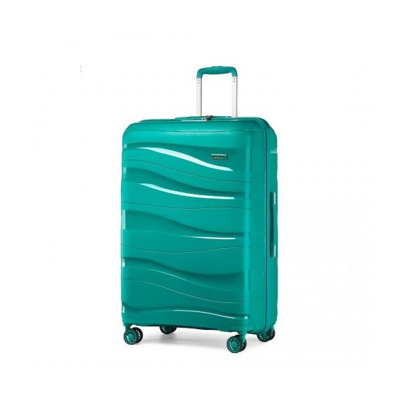 Miss Lulu London K2094L - Kono 24 Zoll könnyű Polypropylen bőrönd TSA-zár kék
