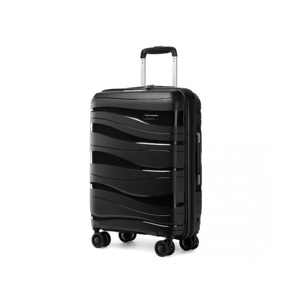 Miss Lulu London K2094L - Kono 24 Zoll könnyű Polypropylen bőrönd TSA-zár fekete