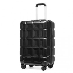   Miss Lulu London K2292L - Kono 20 Zoll könnyű Hartschalen-ABS-Gepäck bőrönd TSA-zár fekete