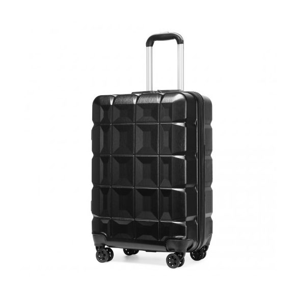 Miss Lulu London K2292L - Kono 20 Zoll könnyű Hartschalen-ABS-Gepäck bőrönd TSA-zár fekete