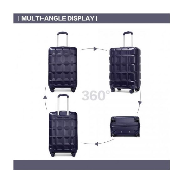 Miss Lulu London K2292L - Kono 20 Zoll könnyű Hartschalen-ABS-Gepäck bőrönd TSA-zár Marine