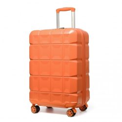   Miss Lulu London K2292L - Kono 20 Zoll könnyű Hartschalen-ABS-Gepäck bőrönd TSA-zár narancssárga