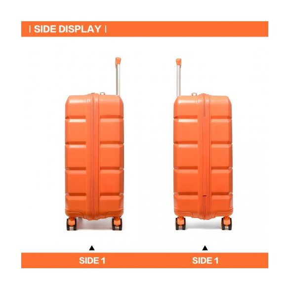 Miss Lulu London K2292L - Kono 20 Zoll könnyű Hartschalen-ABS-Gepäck bőrönd TSA-zár narancssárga