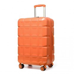   Miss Lulu London K2292L - Kono 24 Zoll könnyű Hartschalen-ABS-bőrönd TSA-zár narancssárga