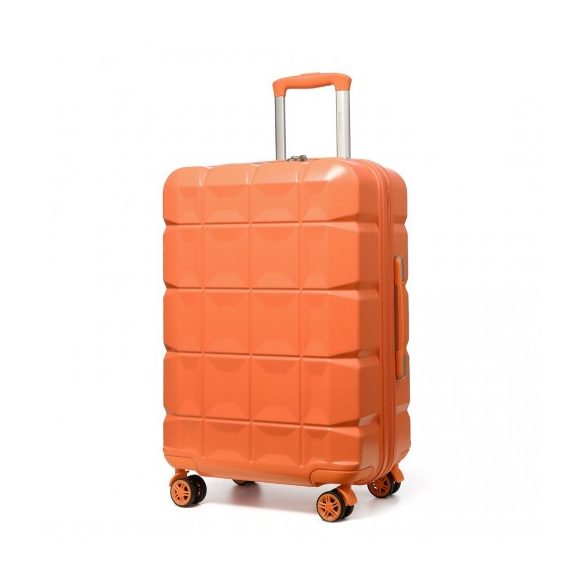 Miss Lulu London K2292L - Kono 24 Zoll könnyű Hartschalen-ABS-bőrönd TSA-zár narancssárga