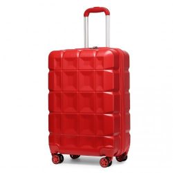   Miss Lulu London K2292L - Kono 20 Zoll könnyű Hartschalen-ABS-Gepäck bőrönd TSA-zár Rot