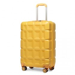   Miss Lulu London K2292L - Kono 20 Zoll könnyű Hartschalen-ABS-Gepäck bőrönd TSA-zár sárga