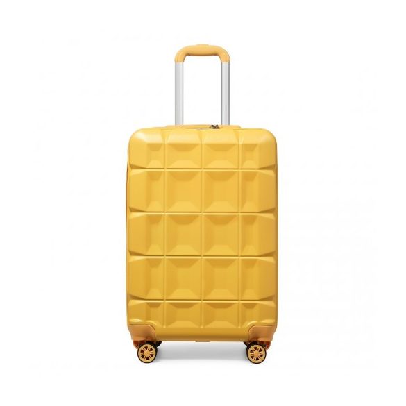 Miss Lulu London K2292L - Kono 20 Zoll könnyű Hartschalen-ABS-Gepäck bőrönd TSA-zár sárga