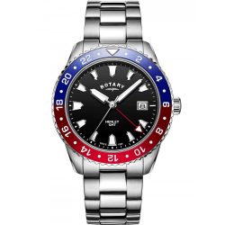   Rotary GB05108/30 Henley férfi óra karóra GMT 42mm 10ATM /kac