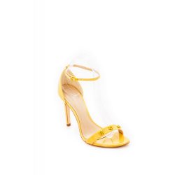   Montonelli Prémium Valódi Bőr  női sárga magassarkú cipő 41 /kac