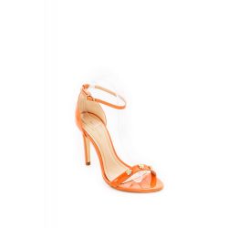   Montonelli Prémium Valódi Bőr  női narancssárga magassarkú cipő 41 /kac