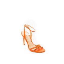   Montonelli Prémium Valódi Bőr  női narancssárga magassarkú cipő 37 /kac