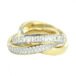   Esprit Collection Női gyűrű ezüst arany cirkónia Tridelia Gr.18 ELRG92258C180