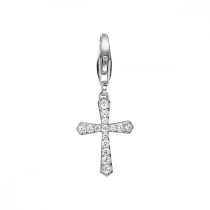   Esprit nyaklánc kiegészítő Charms ezüst cirkónia Belief Glam kereszt ESCH91424A000