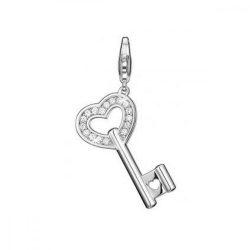   Esprit nyaklánc kiegészítő Charms ezüst Zirkonien szív kulcs XL ESZZ90721A000