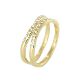 Skagen Női gyűrű arany Zyrkonia JRSG027 S8 (18.1 mm Ø)